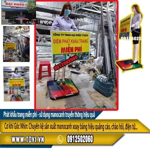 robot manocanh đẹp xoay biển hiệu