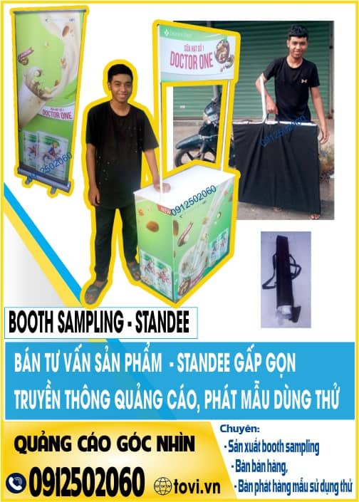 booth samplig quảng cáo gấp gọn