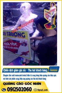 sản xuất manocanh xoay bảng hiệu