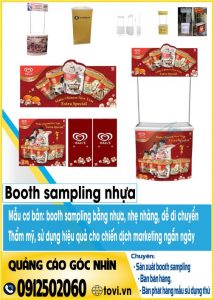booth sampling nhựa gấp gọn