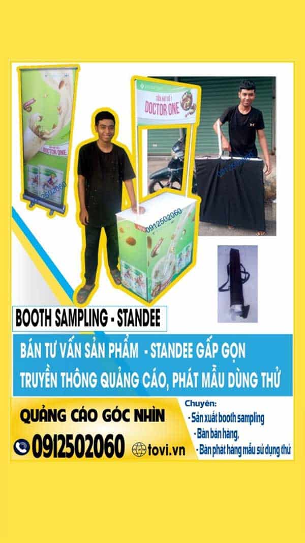 mẫu booth nhựa standee đẹp Sài Gòn