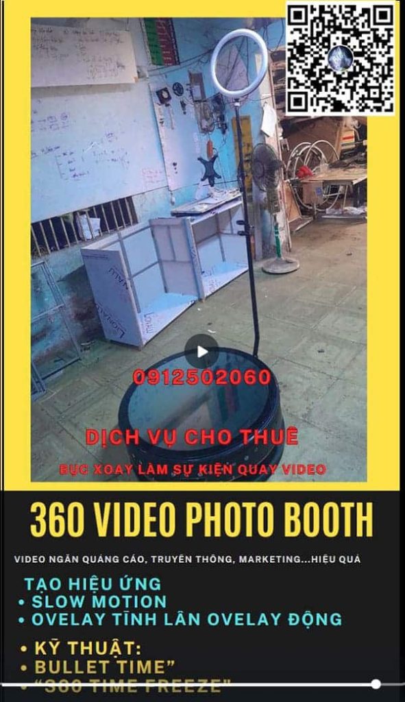 bục xoay 360 video photo booth