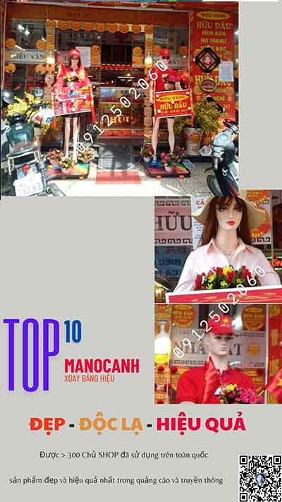 ma nơ canh điện tử xoay xoay bảng hiệu
